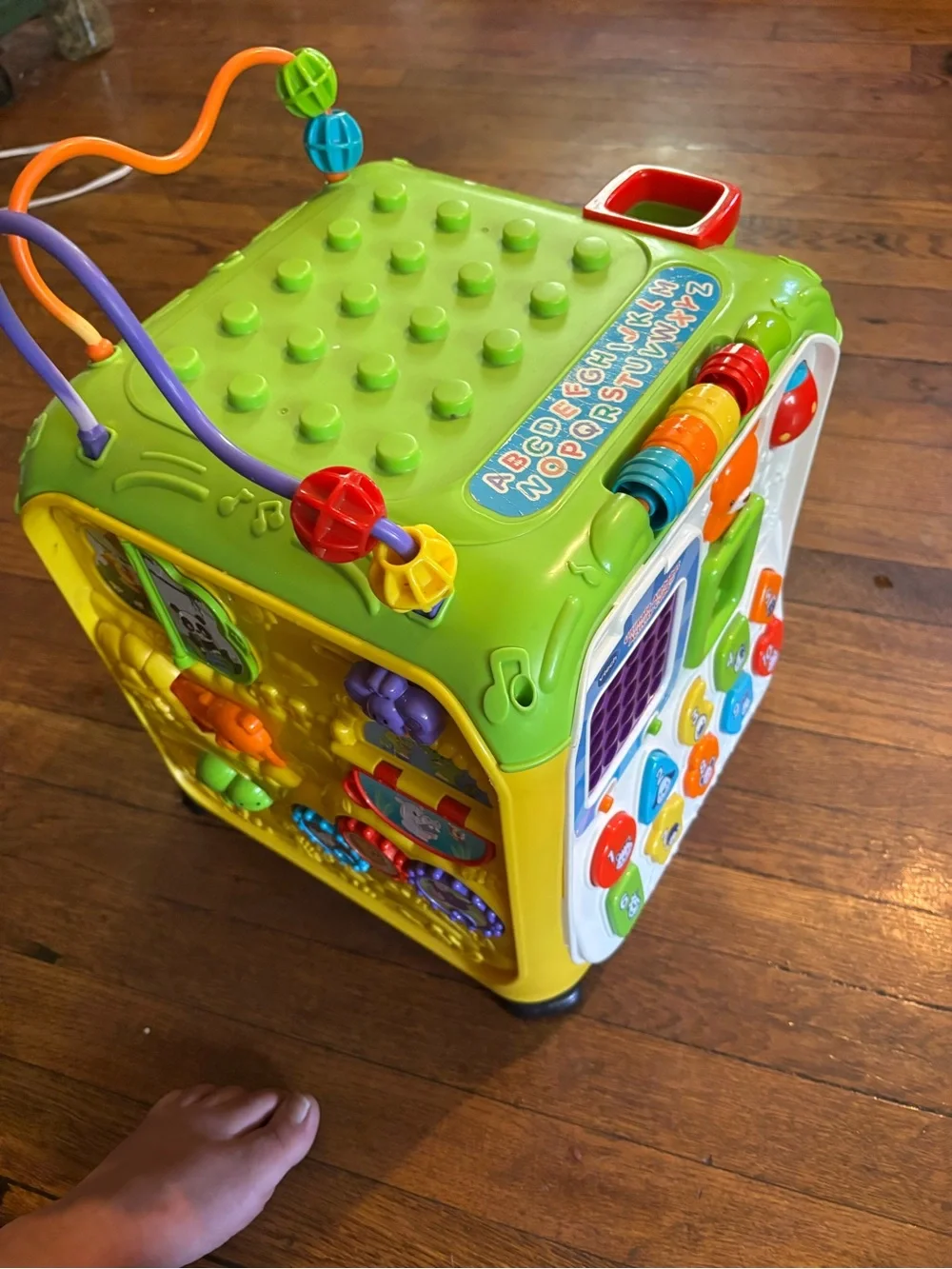 Multi-Activity Learning Cube Toy in Green and Blue